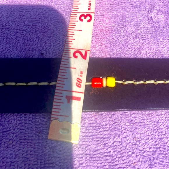 🤎NY JEANS🤎 LEATHER STITCHED BEADED BOHO BELT EUC☀️ - Picture 7 of 9